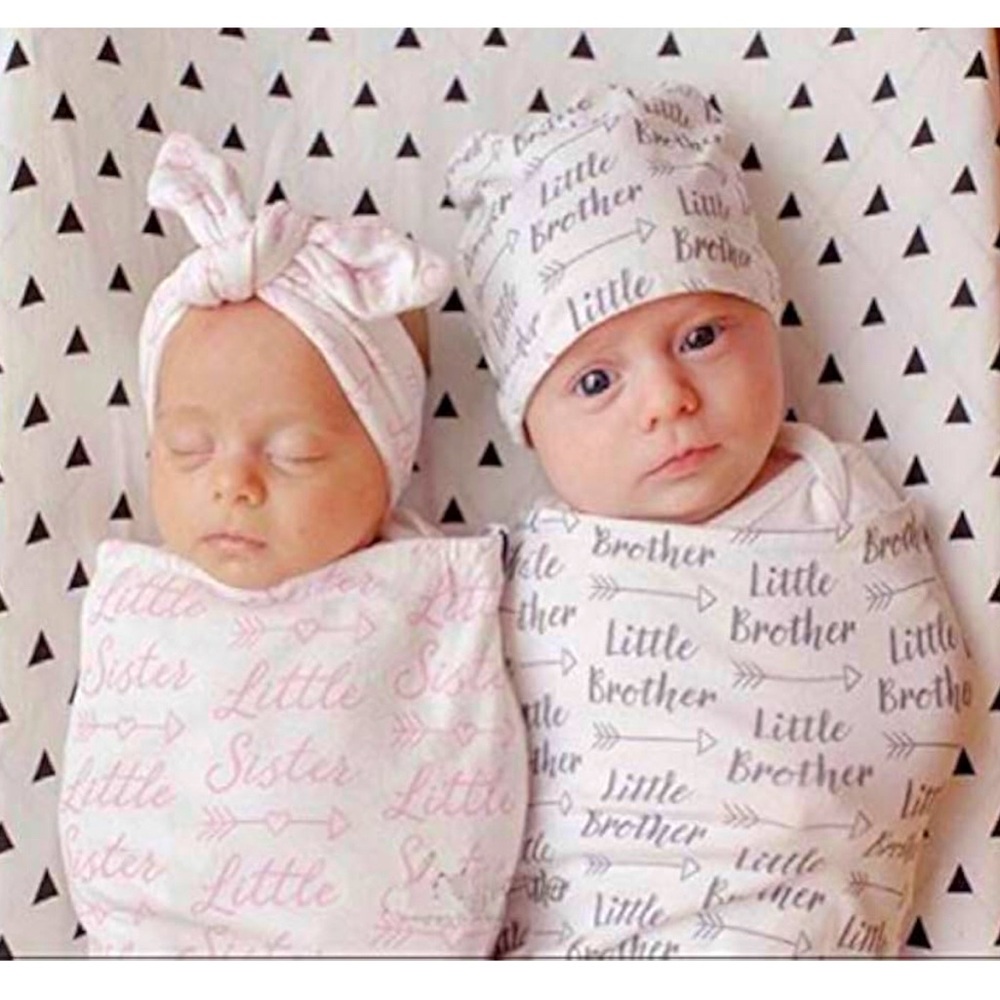 Little Brother Newborn Swaddle Blanket and Hat